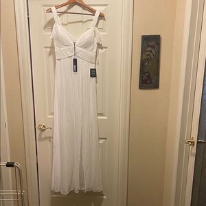 Lulu's Elegant White Maxi Dress